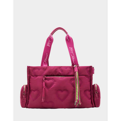 BUNGEE NYLON SATCHEL PINK