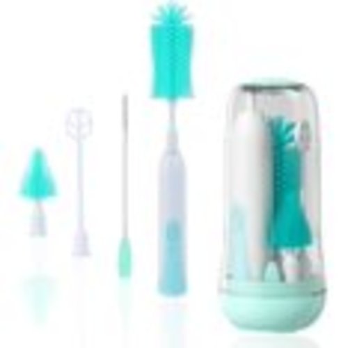 Electric Bottle Brush Cleaner, Electric Baby Bottle Brush Set Including Waterproof Bottle Cleaner, Nipple Brush, Straw Cleaner, Mixer, Bottle Drying Rack, Rechargeable,Two Cleaning Modes