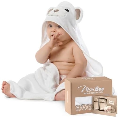 Premium Ultra Soft Organic Bamboo Baby Hooded Towel with Unique Design – Hypoallergenic Baby Towels for Infant and Toddler – Suitable as Baby Gifts