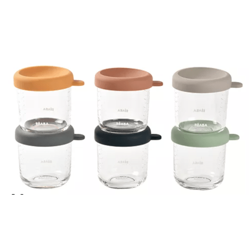 6 Pack Glass Baby Food Jars, 8 Oz