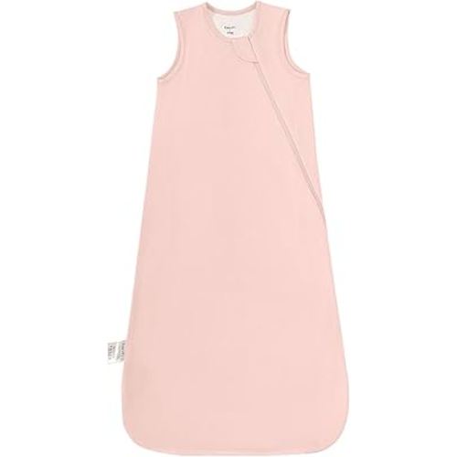 Supersoft Rayon Made from Bamboo Sleep Sack 3-6 Months Newborn Sleep Sack 0-3 Months 1.0 Tog Baby Wearable Blanket with 2-Way Zipper Unisex Sleeping Bag for Babies All-year-around - Pink