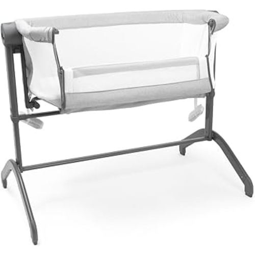 Baby Delight Beside Me Wink Bassinet | Bedside Sleeper | 7-Position Height Adjustment | Pebble Grey