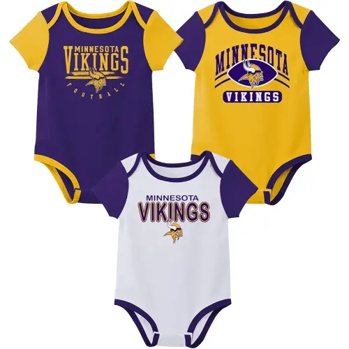Minnesota Vikings Bodysuit Variety 3-Pack
