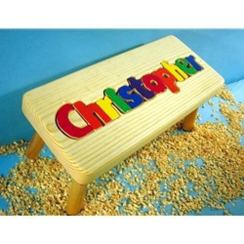 Personalized Puzzle Name Step Stool | Twinkle Twinkle Little One