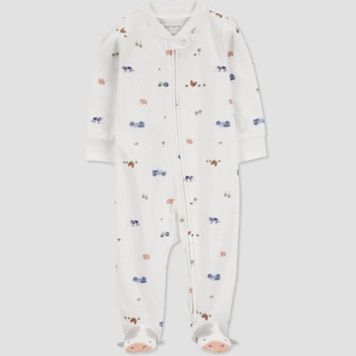Carter's Just One You® Baby Farm Animals Sleep N' Play - White 3M