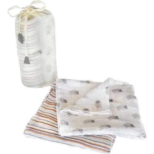 Gray Hippo Swaddle Set - Naaya by Moonlight | Maisonette