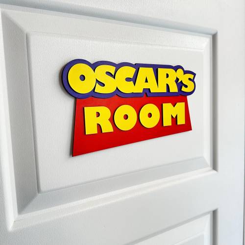 Toy Room Door Name Sign, Story Sign for a Birthday Party, Nursery Decor Gifts, Toy Room Sign or Decor, Kids Door Sign, 3D