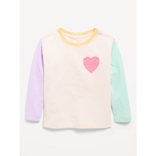 Long-Sleeve Heart Pocket T-Shirt for Toddler Girls