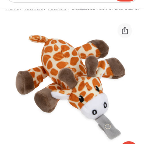 Snuggleez Pacifier and Clip Combo Set