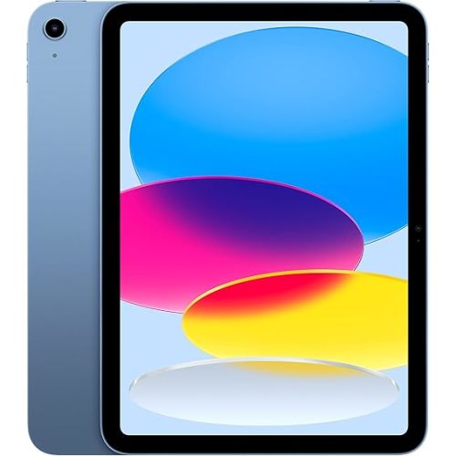 Apple iPad (10th Generation): with A14 Bionic chip, 10.9-inch Liquid Retina Display, 64GB, Wi-Fi 6, 12MP front/12MP Back Camera, Touch ID, All-Day Battery Life – Blue