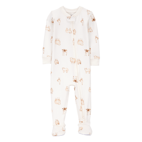 Baby Farm Animals Zip-Up PurelySoft 1-Piece Pajamas - Carter's | Carter's