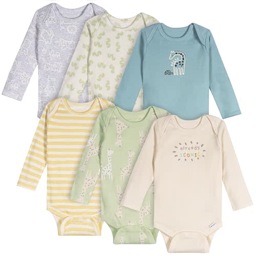 Onesies Brand unisex-baby 6-pack Long Sleeve Bodysuits