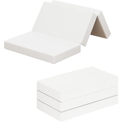 Trifold Pack n Play Mattress Topper, 38x26 White Breathable Cover Pack and Play Mattresses for Playard Playpen, Indoor & Outdoor Use