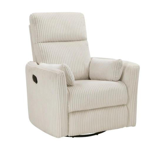 Ellery Beige Nursery Swivel Glider Reclining Chair | Living Spaces