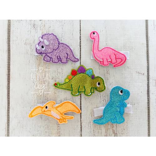 Dinosaur Hair Clips