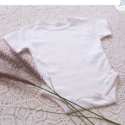 Melone | Take Me Home Bodysuit | Pink Picot Trim – Happy Monkey Shop