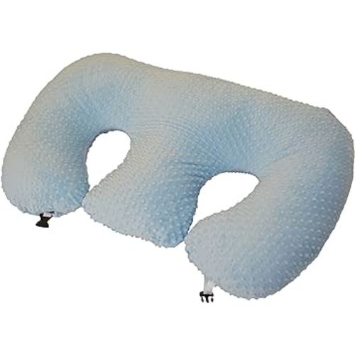 Twin Z Pillow Blue - Breastfeeding, Bottlefeeding, Tummy Time, Reflux, Support and Pregnancy! No Foam! The Ultimate Baby Essentials! The Best in Twins Baby Gear!