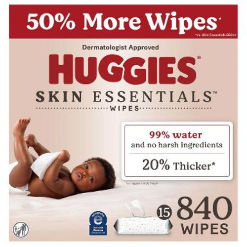 Huggies Skin Essentials Baby Wipes - 840ct -15pk