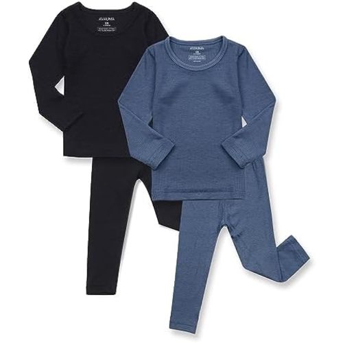 AVAUMA Baby Boys Girls Pajama Set Kids Toddler Snug fit Ribbed Sleepwear pjs for Daily Life Style