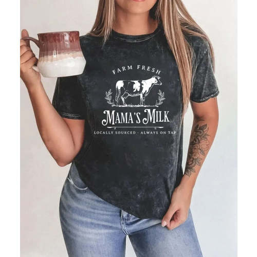 Washed Breastfeeding Nursing Mom T-shirt