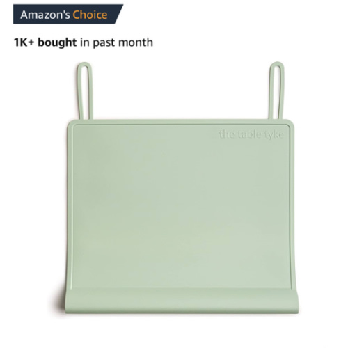 Amazon.com : The Table Tyke 100% Silicone Placemat with Teething Edge Bumper/Spill Stopper | Dishwasher Safe, Travel Ready Non-Slip Suction Activity Mat for Infants, Babies, Toddlers, Children, Kids (Ballet Pink) : Baby