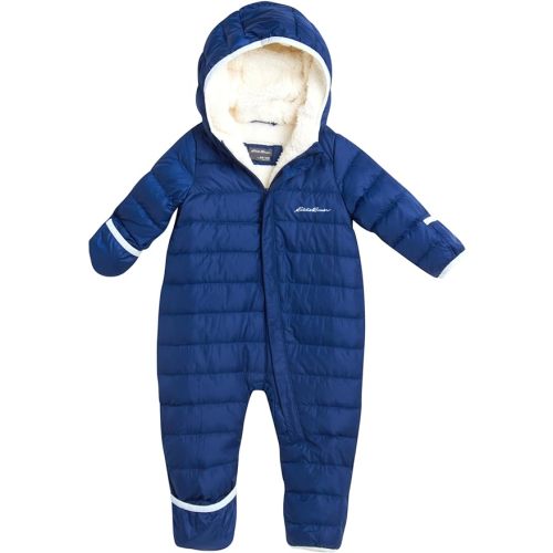 Eddie Bauer Infants' Snowsuit - Heavyweight Quilted Bodysuit - Outerwear Footed Jumpsuit Coveralls for Baby Boys/Girls, 0-18M - Navy Blue - 0-3 Months
