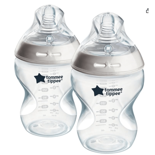 AED 54 (NOT 54 USD) Tommee Tippee Baby Bottles, Natural Start Anti-Colic Baby Bottle with Slow Flow Breast-Like Teat, 260ml, 0m+, Self-Sterilising, Baby Feeding Essentials, Pack of 2: Buy Online at Best Price in UAE - Amazon.ae