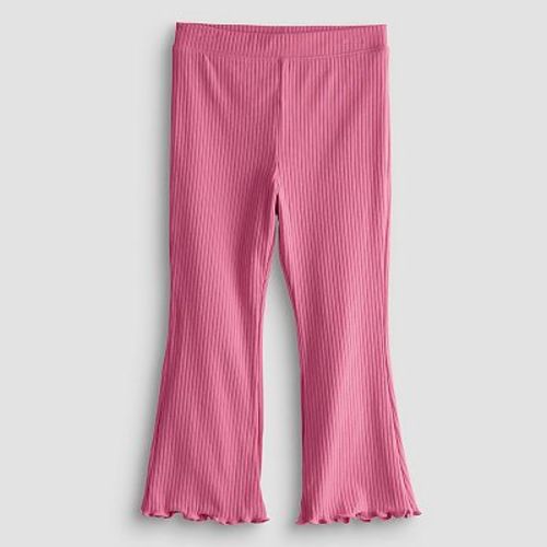 Baby & Toddler Girl Jumping Beans® Lettuce Hem Ribbed Flare Leggings