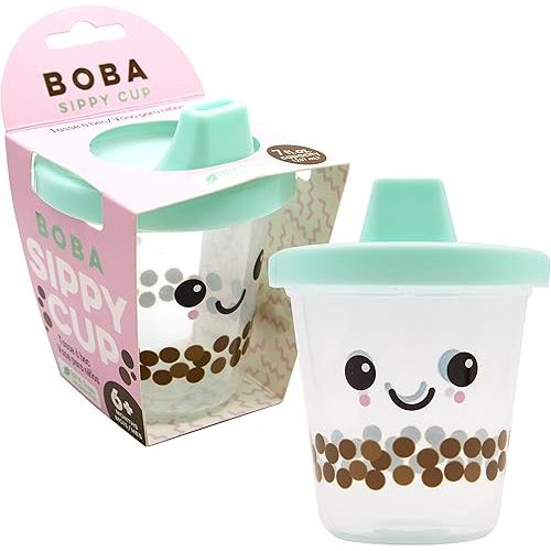 GAMAGO Boba Baby Sippy Cup - Adorably Cute Learner Sippy Cup For Babies, Toddlers & Kids - 6+ Months Old - Holds 7 Ounces - BPA-Free - Food-Safe - Spill Proof - Easy To Clean