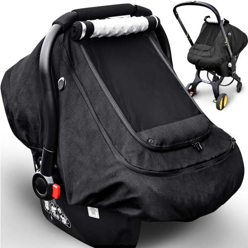 Waterproof Baby Car Seat Cover,Cold Weather Carseat Cover for Babies,Infant Car Seat Cover Canopy for Boy Girls,Windproof Car Seat Canopy for Boys & Girls, Keeps Babies Warm and Cozy