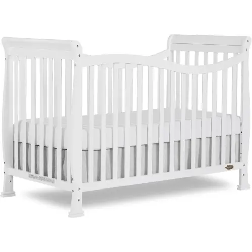Dream On Me Violet 7-In-1 Convertible Life Style Crib In White, Greenguard Gold Certified, 4 Mattress Height Settings, Made Of Sustainable New Zealand Pinewood