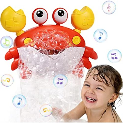 Crab Bath Toys for Toddlers 1-3 2-4 Bathtub Bubble Maker with Music Automatic Kids Bathtub Bubble Machine Baby Bath Toys for Infants 6-12 12-18 Months Birthday Gifts for 1 2 3 Year Old Boys Girls