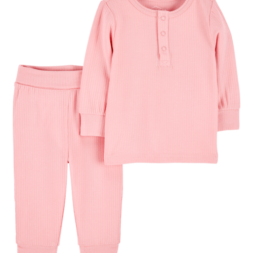 Pink Baby 2-Piece PurelySoft Outfit Set - Pink | Carter’s Oshkosh Canada