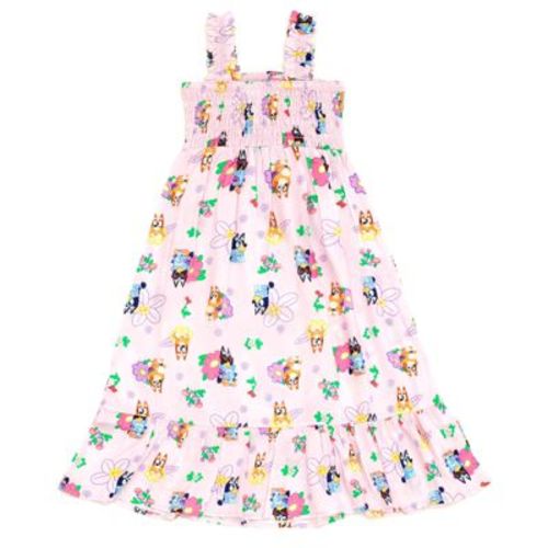 Bluey Square Neck Smocked Maxi Dress Toddler