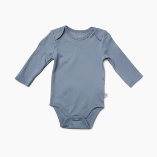 Tiny Kind Solid Long Sleeve Bodysuit - Ashley Blue, 3-6 M