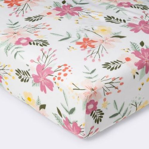 Cotton Fitted Crib Sheet - Cloud Island™ - Green/Yellow/Pink