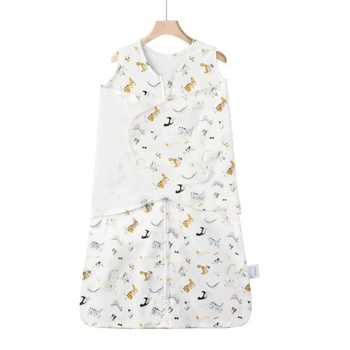 Swaddle-Blanket Baby Girl & Boy Swaddles Newborn Infant Transition 100% Cotton Wrap Blankets, 3-Way Adjustable Wearable Blanket, TOG 1.0 (Happy Unicorn, 3-6 Month)