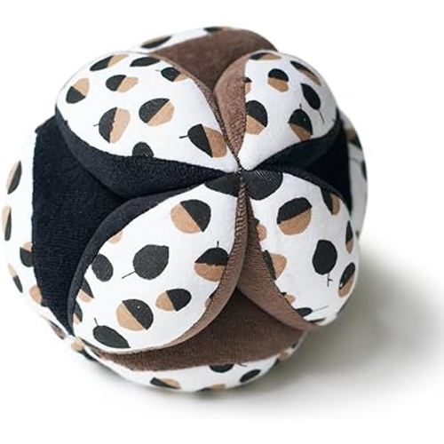 Wee Gallery Sensory Clutch Ball - Developmental Activity for Babies and Toddlers - Visual Stimulation, Motor Skills, Soft Interactive Sensory Toy for Infant Play