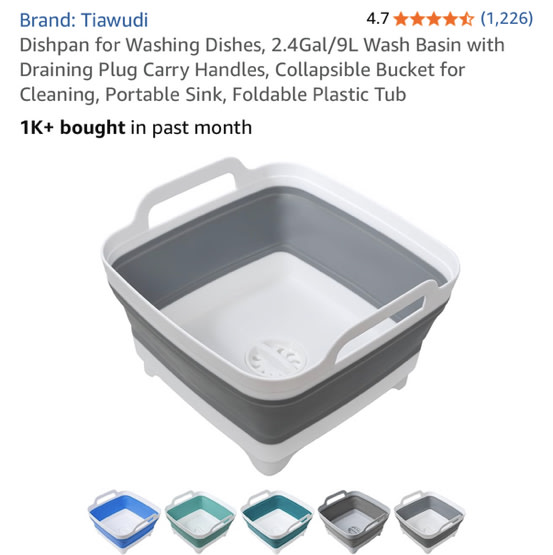 Amazon.com : collapsible bins sink