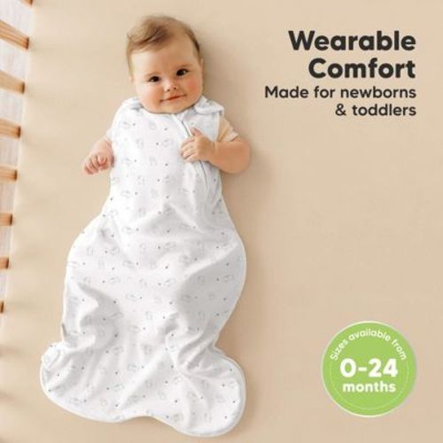 KeaBabies 2-Pack Sleep Sacks for Babies, Soothe Sleeping Sack Wearable Blanket, Infant, Toddler, Newborn Swaddle Sack (Bunnies, Small)