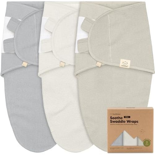 3-Pack Organic Swaddles for Newborns, Baby Sleep Sacks 0-3 Months - Baby Swaddle Wrap, Newborn Wearable Blanket, Infant