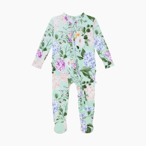Posh Peanut Footie Ruffled Zippered One Piece - Erin, 3-6 Months
