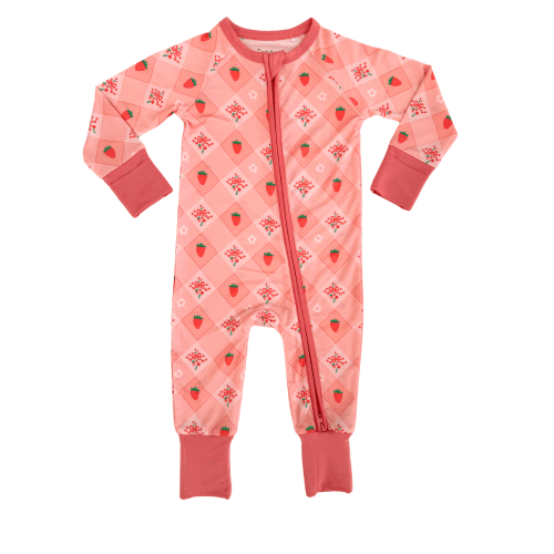 Berry Cute Zipper Romper