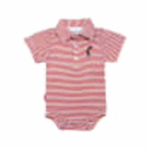 Cincinnati Bearcats Red Baby Carson Striped Polo Romper