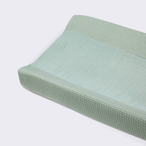 Muslin Waffle Changing Pad Cover - Green - Cloud Island™