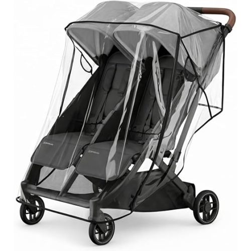 Rain Cover for UPPAbaby Minu Duo by SASHA'S - Ventilation Holes, Zipper Access, Weather Shield, Wind Cover (Stroller Not Included)