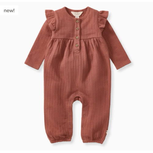 Dotted Rib Organic Baby Girl Jumpsuit – Burt's Bees Baby