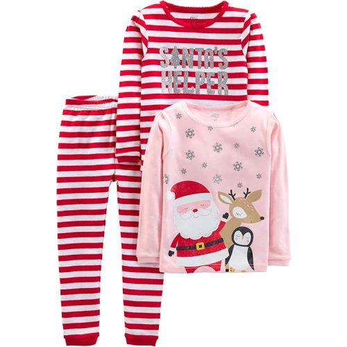Simple Joys by Carter's Baby 3-Piece Snug-fit Cotton Holiday Pajama Set
