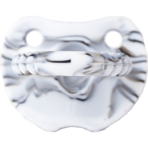 Silicone Soother Round, Zebra - Three Hearts | Maisonette