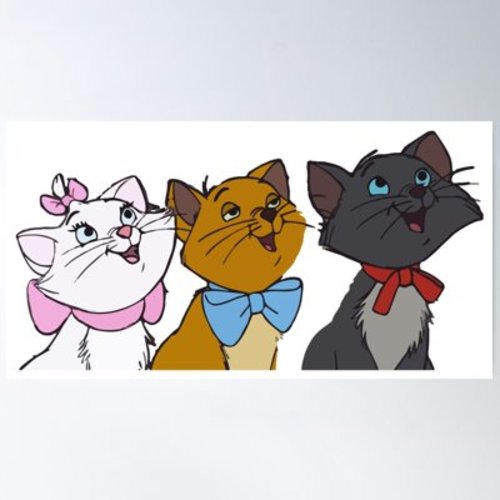 Aristocats Poster Wall Art, Modern Wall Decor For Living Room Bedroom, 16x24 UNFRAMED